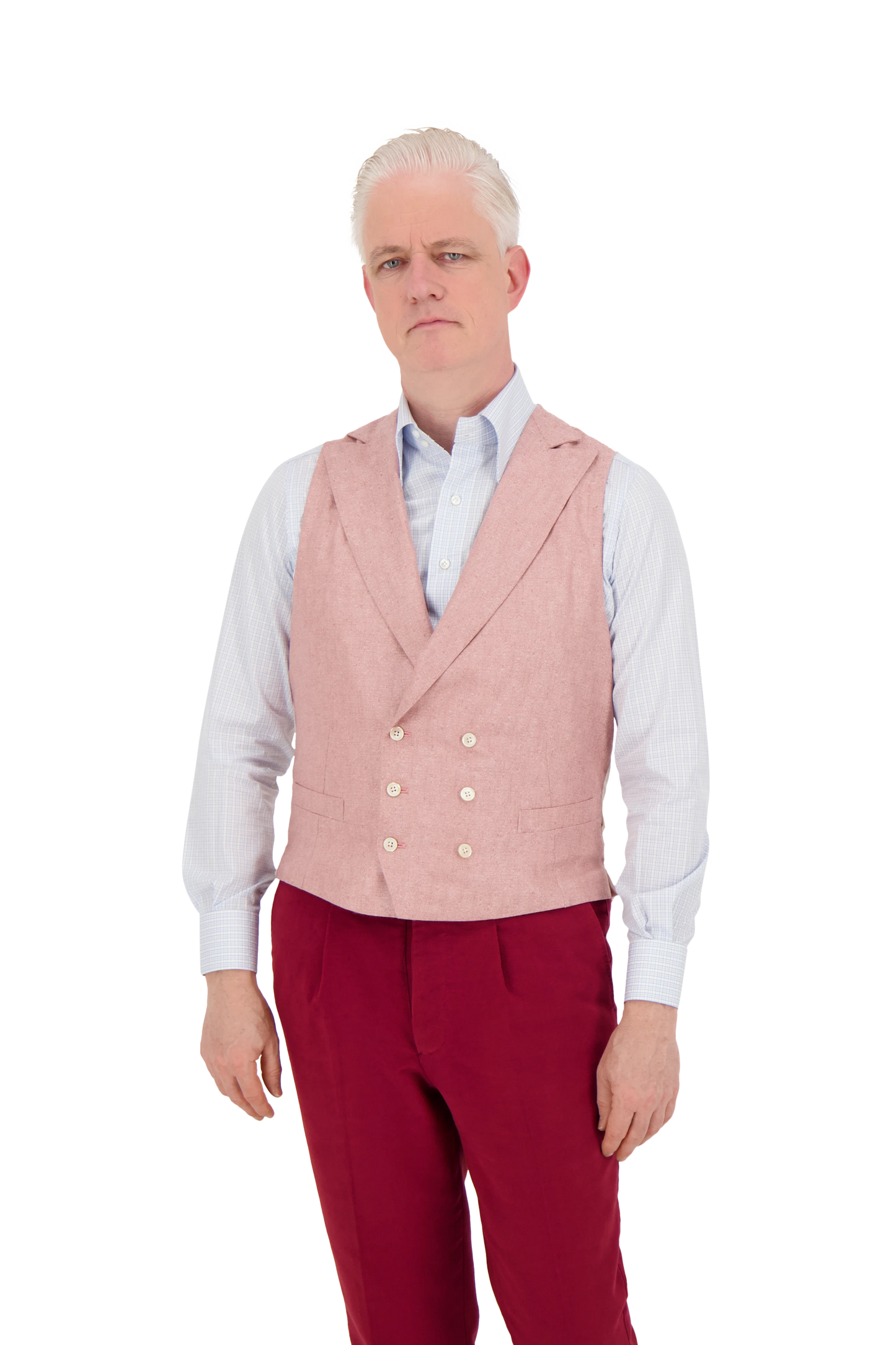 Waistcoat Munich salmon Silk and Cashmere