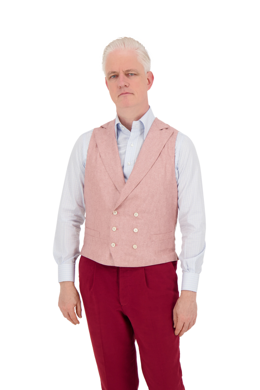 Waistcoat Munich salmon Silk and Cashmere