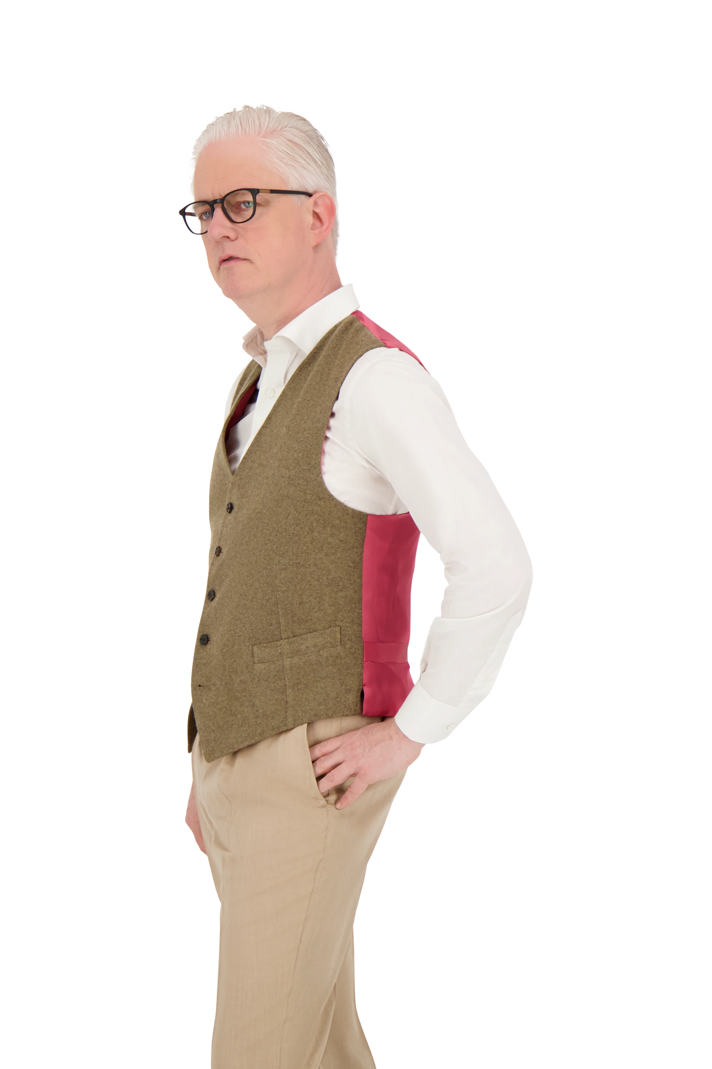 Waistcoat Brisbane green Cashmere jersey