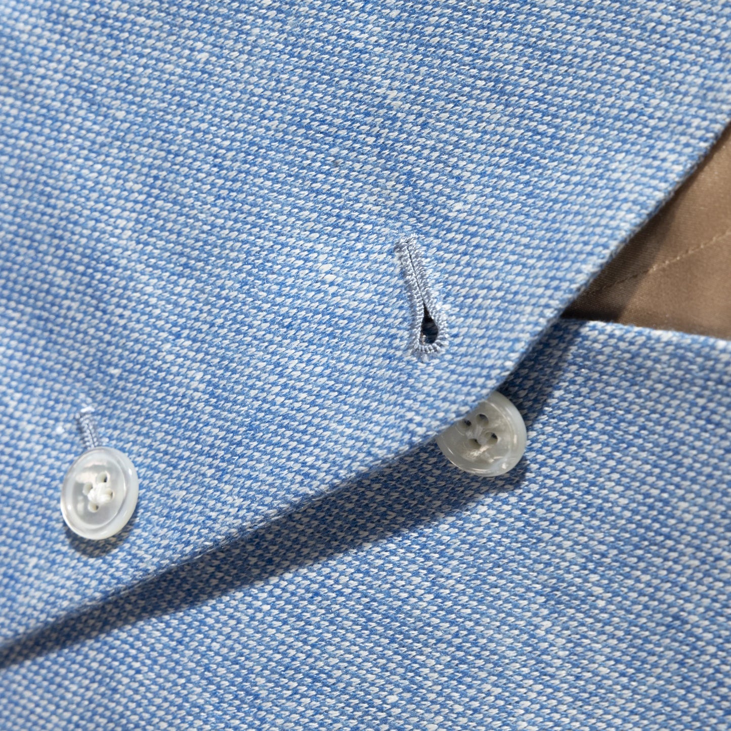 Waistcoat Montreal light blue Linen, Silk and Cashmere jersey