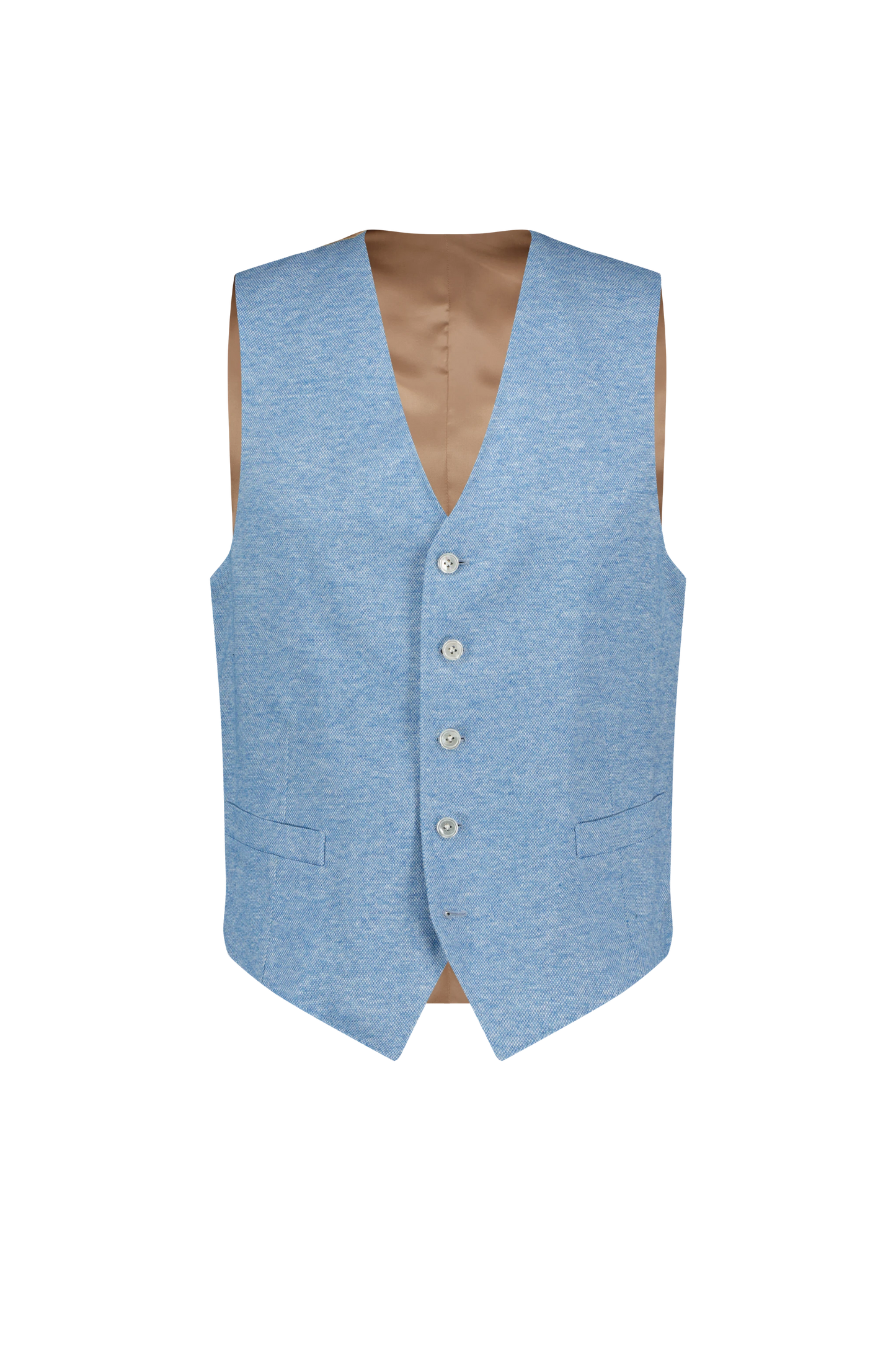 Waistcoat Montreal light blue Linen, Silk and Cashmere jersey