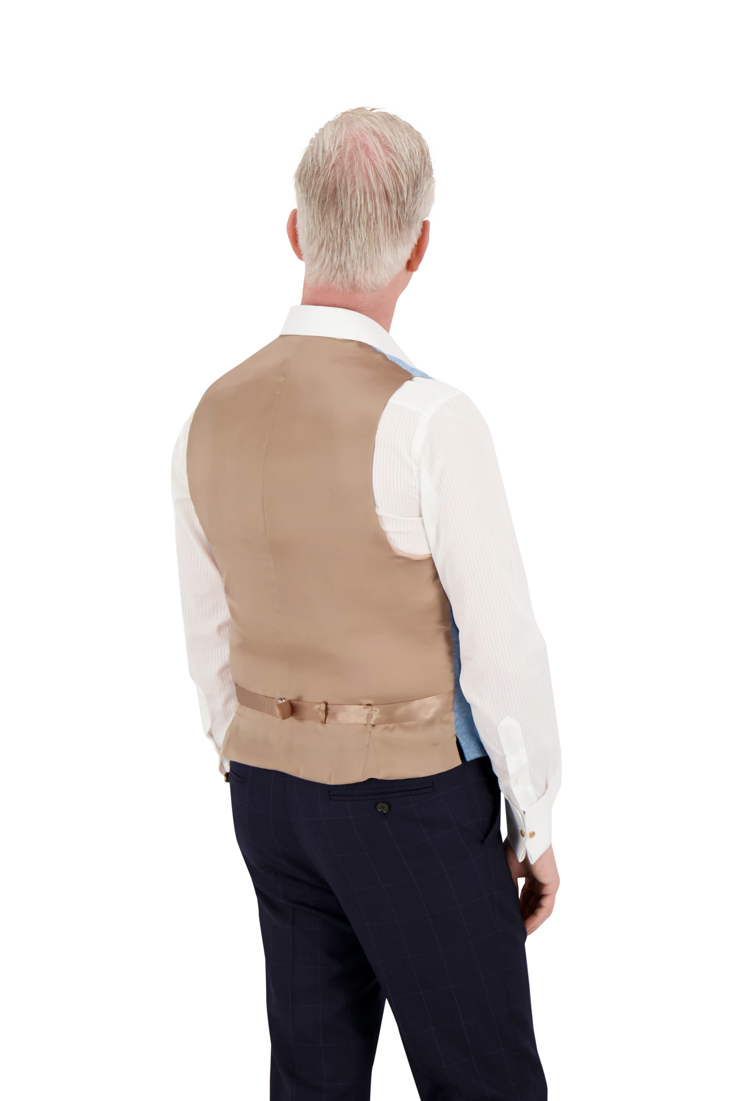 Waistcoat Montreal light blue Linen, Silk and Cashmere jersey