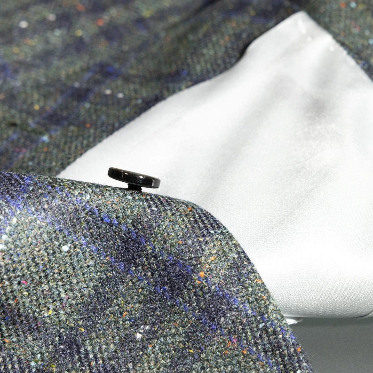 Waistcoat Leeds brown and blue Cashmere and Silk Royal Tweed check