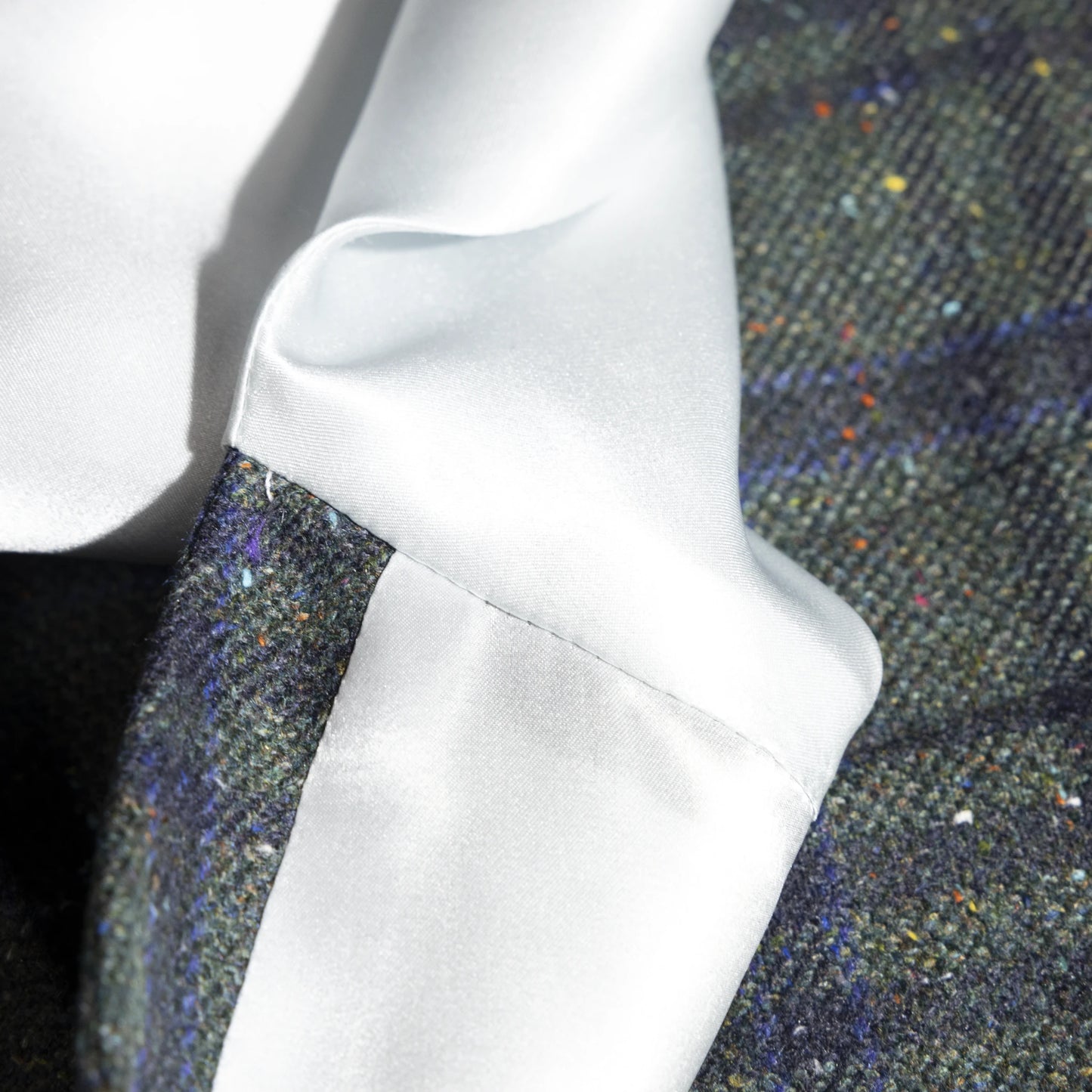 Waistcoat Leeds brown and blue Cashmere and Silk Royal Tweed check