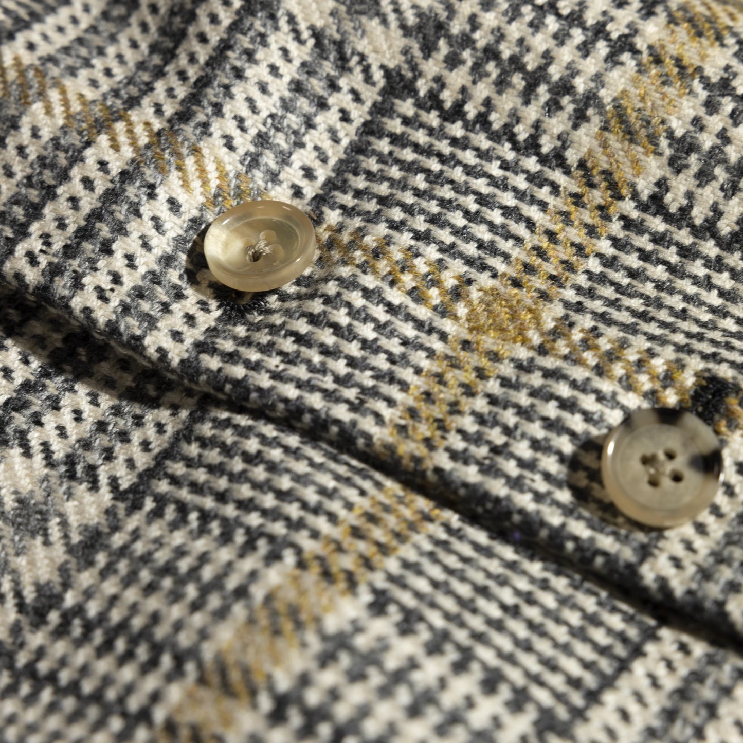 Waistcoat Zhengzhou grey and cream Cashmere Prince of Wales