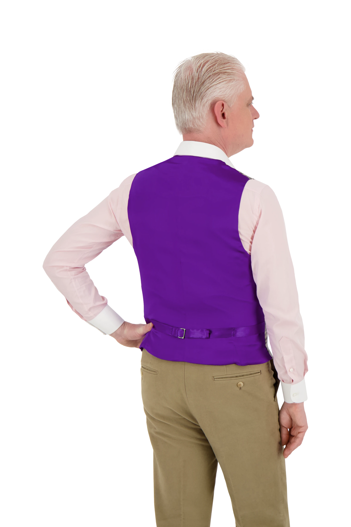 Waistcoat Zhengzhou grey and cream Cashmere Prince of Wales