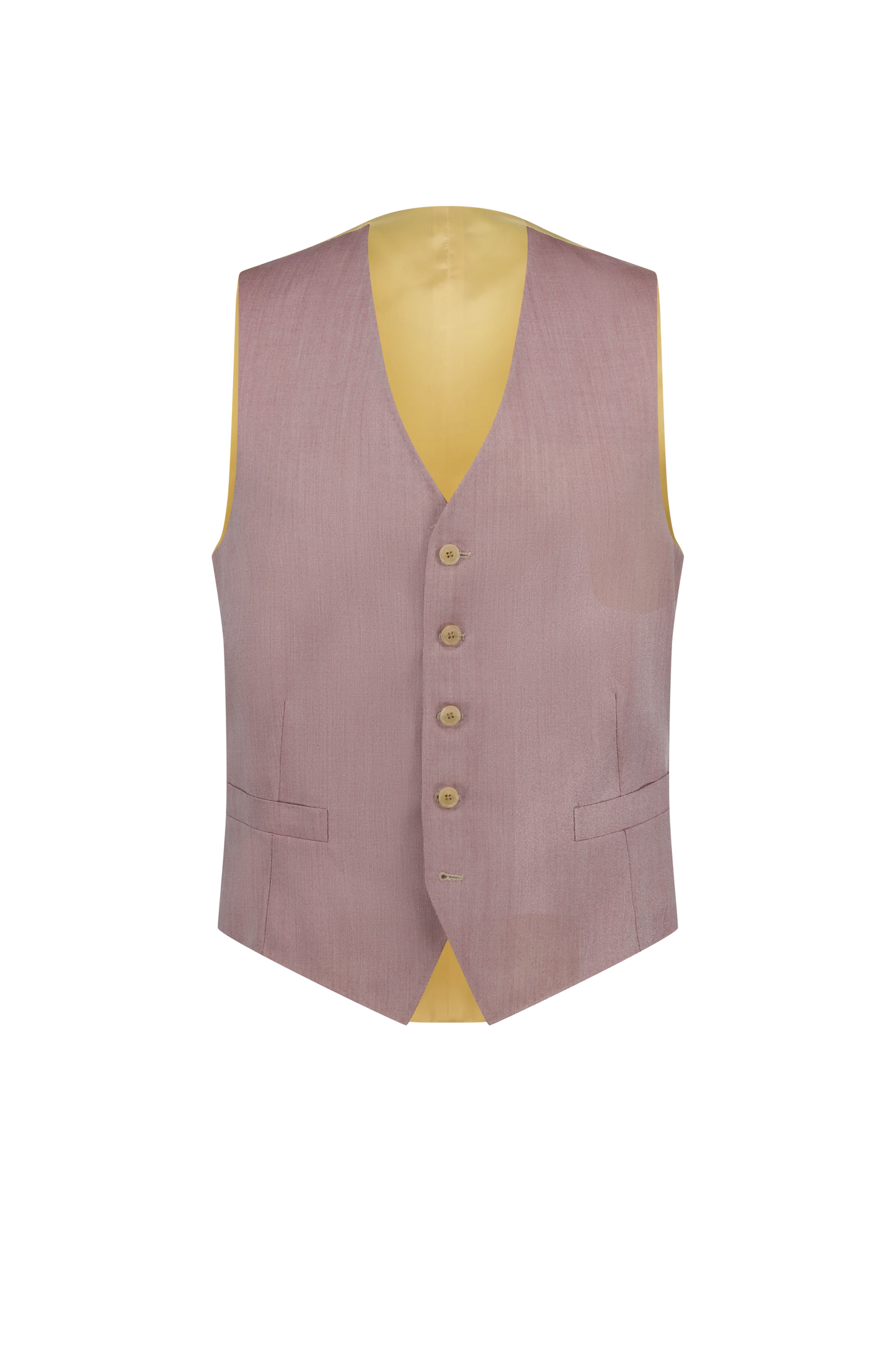 Waistcoat Canberra pink Wool and Cashmere twill