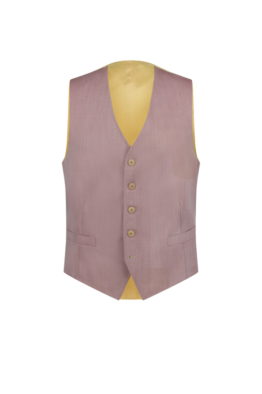 Waistcoat Canberra pink Wool and Cashmere twill