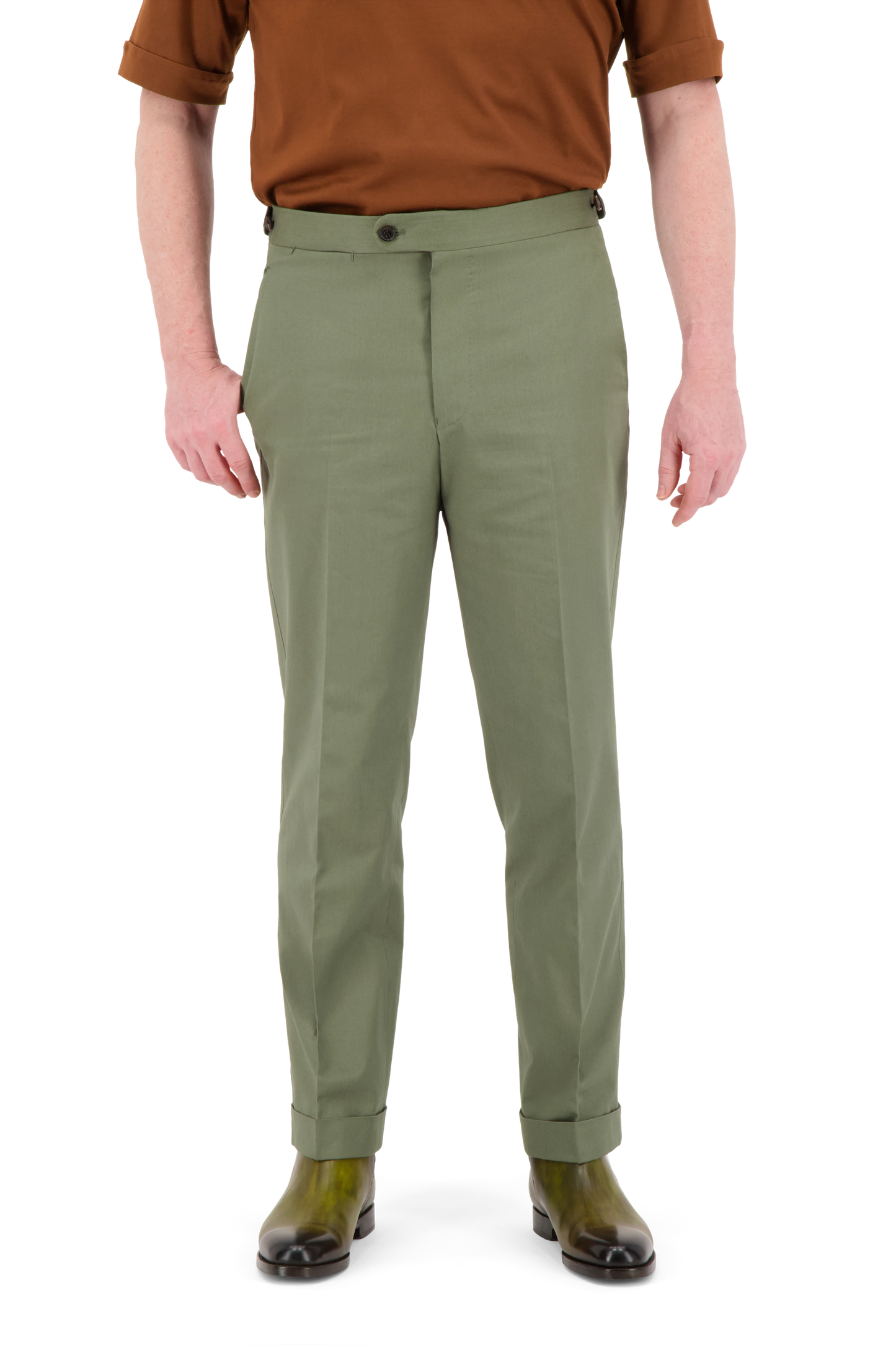 Trousers Hefei green Cotton twill