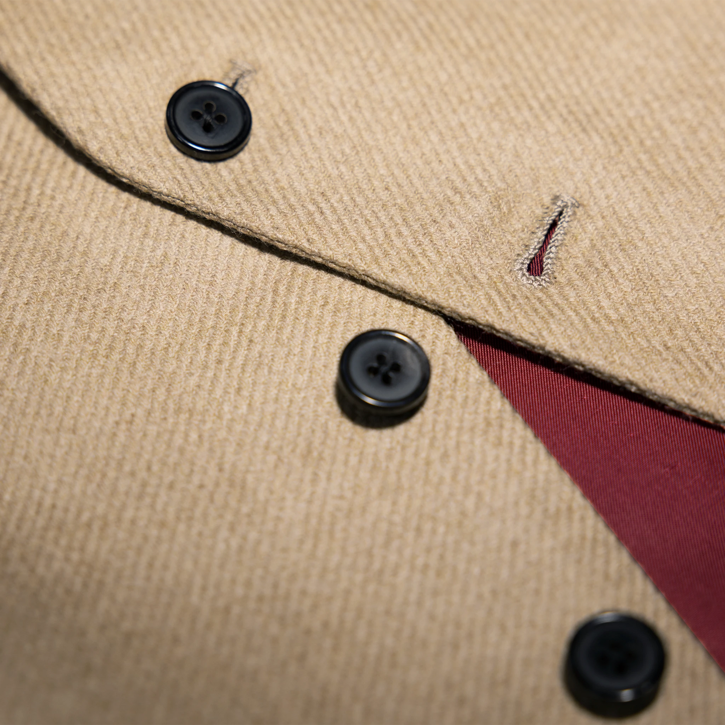 Waistcoat Austin tan Wool and Cashmere