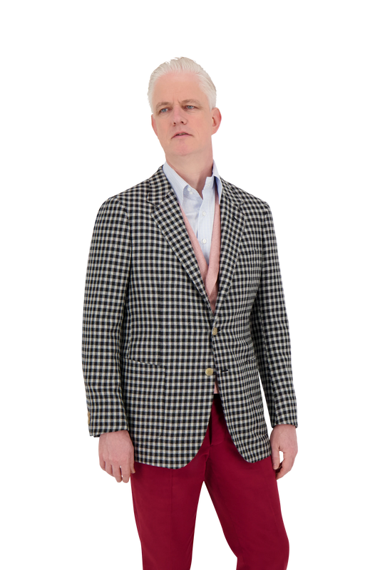 Jacket Nantong black and white Cashmere and Vicuna Shepherd’s check