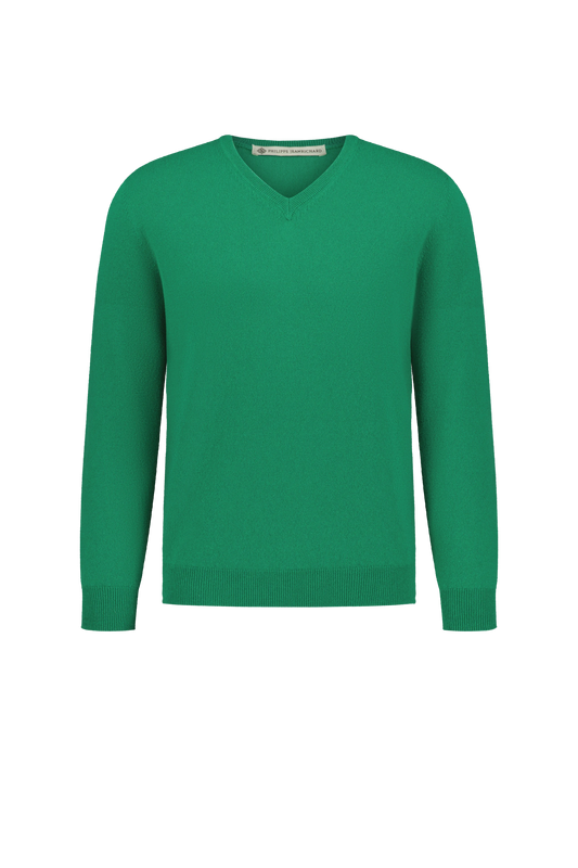 Knitwear Porto Cervo smeraldo green V-Neck Cashmere