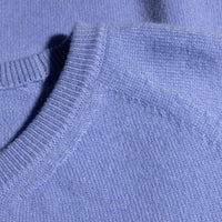 Knitwear Buffalo Egyptian blue Raglan Crew neck Cashmere