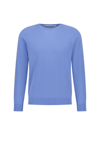 Knitwear Buffalo Egyptian blue Raglan Crew neck Cashmere