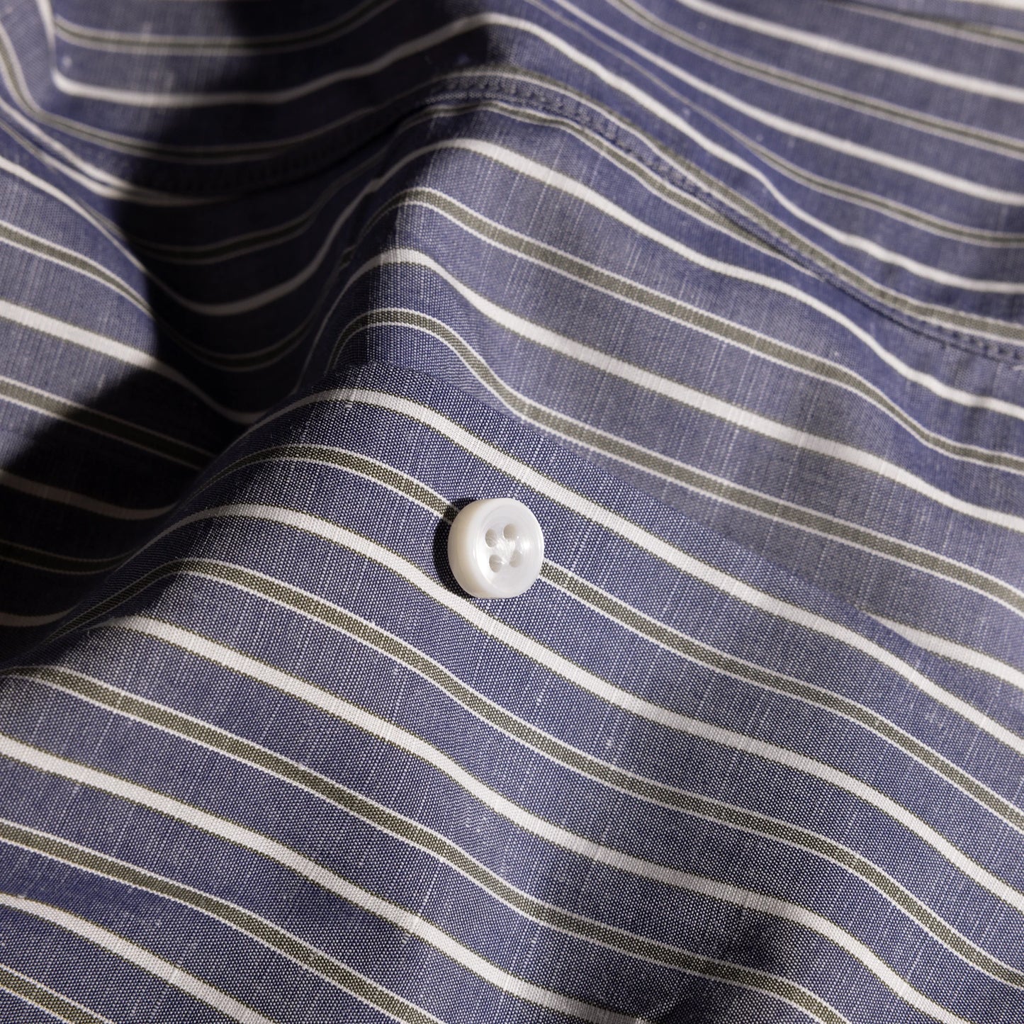 Shirt Phoenix dark blue Swiss Cotton and Linen stripe