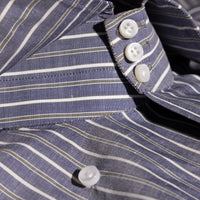 Shirt Phoenix dark blue Swiss Cotton and Linen stripe