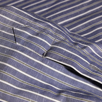 Shirt Phoenix dark blue Swiss Cotton and Linen stripe