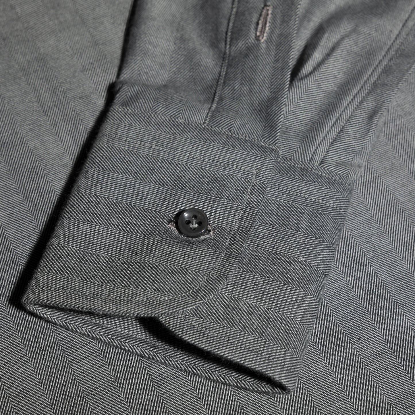 Shirt Dubai grey Swiss Cotton and Cashmere herringbone