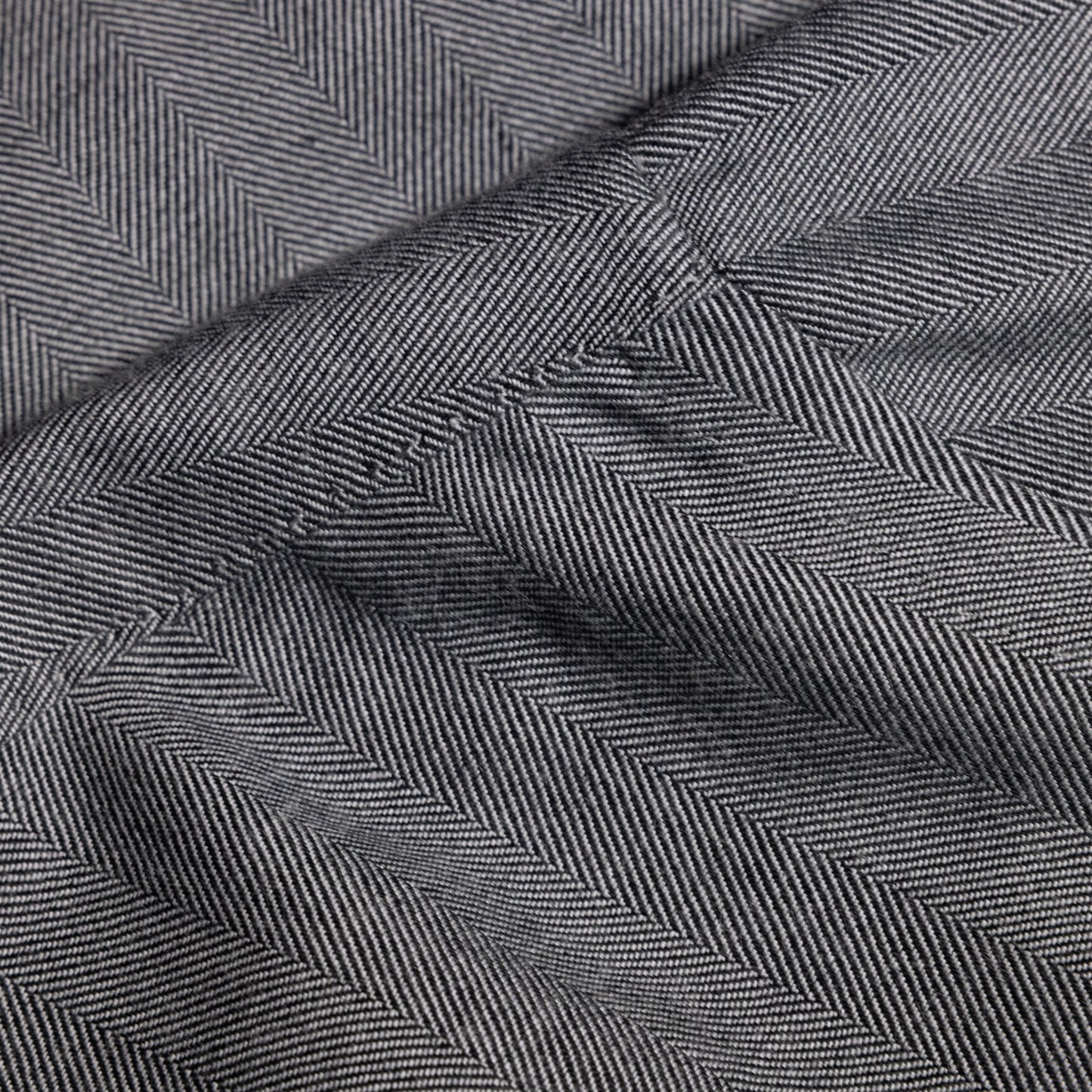 Shirt Dubai grey Swiss Cotton and Cashmere herringbone
