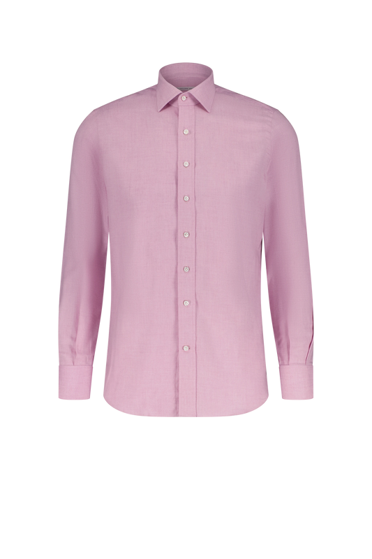 Shirt Cairns pink Swiss Cotton and Wool twill