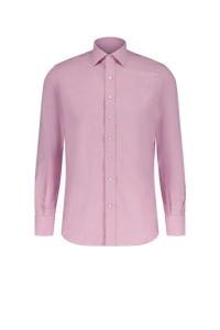 Shirt Cairns pink Swiss Cotton and Wool twill