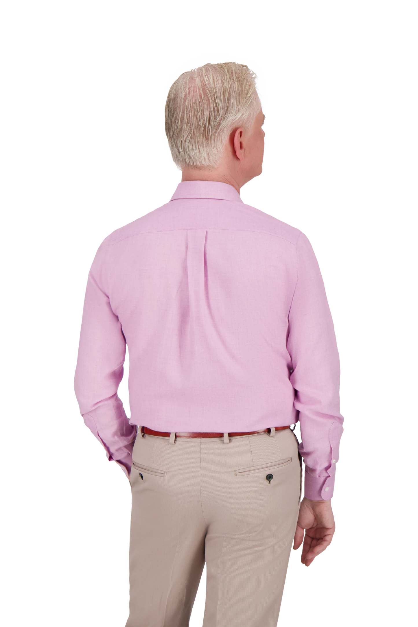 Shirt Cairns pink Swiss Cotton and Wool twill