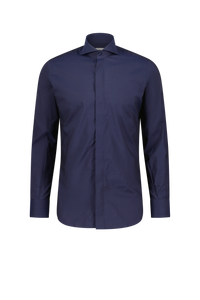 Shirt Oslo navy Swiss Cotton and Silk