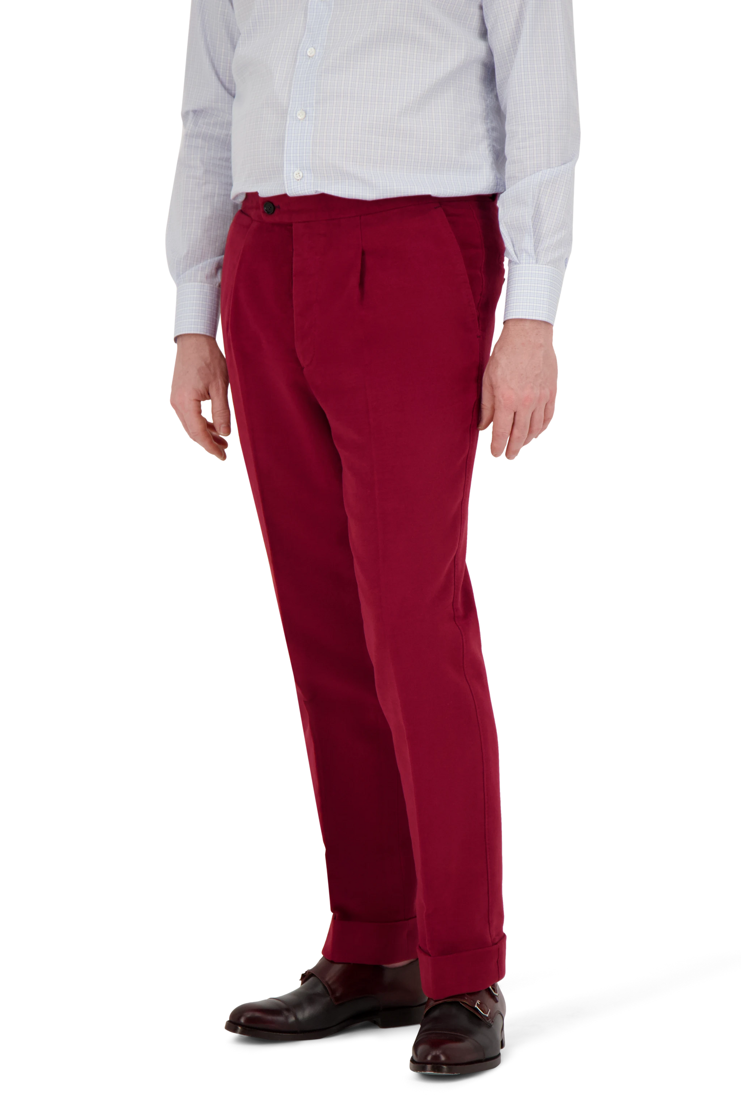 Trousers Cincinnati red Cotton Moleskin